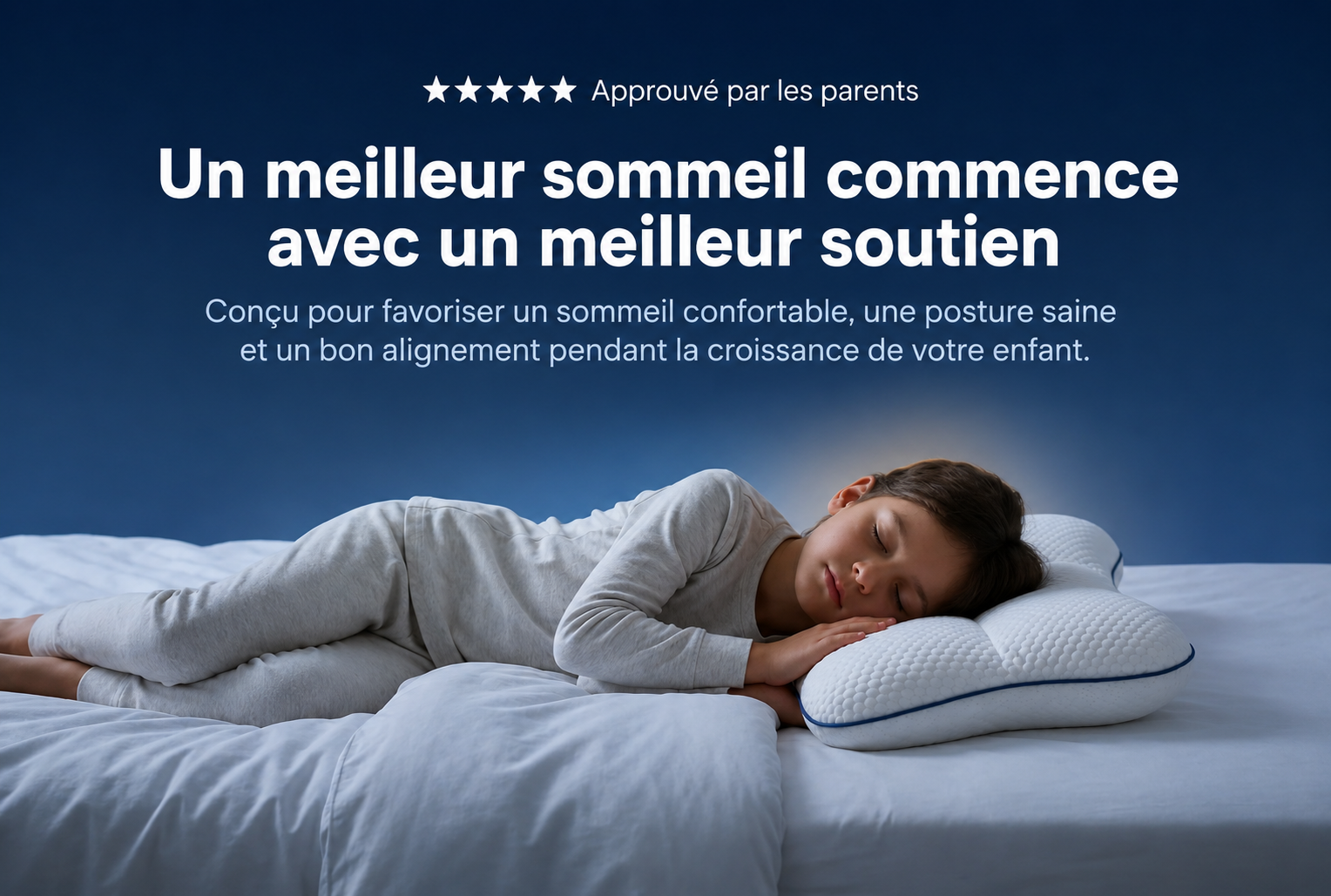Enfant dormant sur un oreiller Mediora