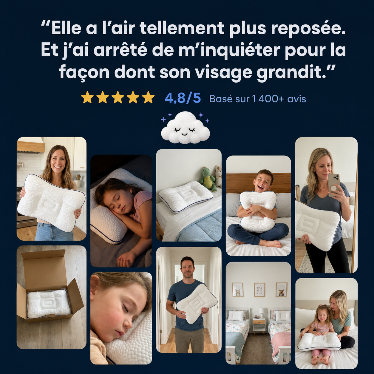 Oreiller pour enfants Le P'tit Nuage Spécial Posture