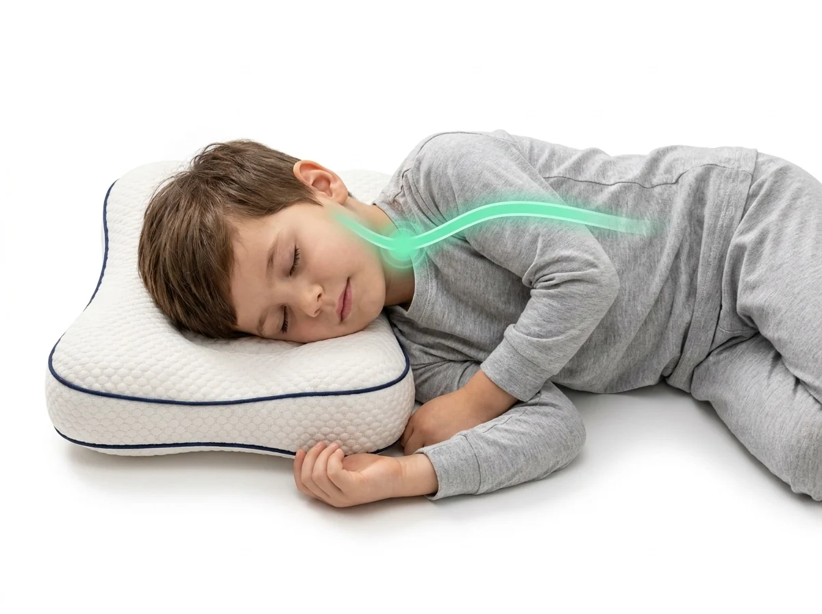 Enfant dormant avec des voies respiratoires dégagées